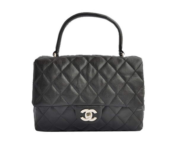 Replica Chanel A35973 Cannage Leather Tote Bag Black On Sale
